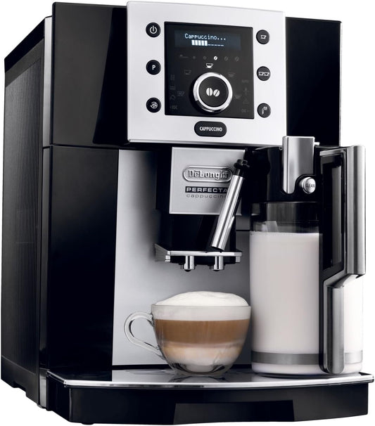 Delonghi ESAM5500B Perfecta Digital Super Automatic Espresso Machine with Cappuccino Function, Black