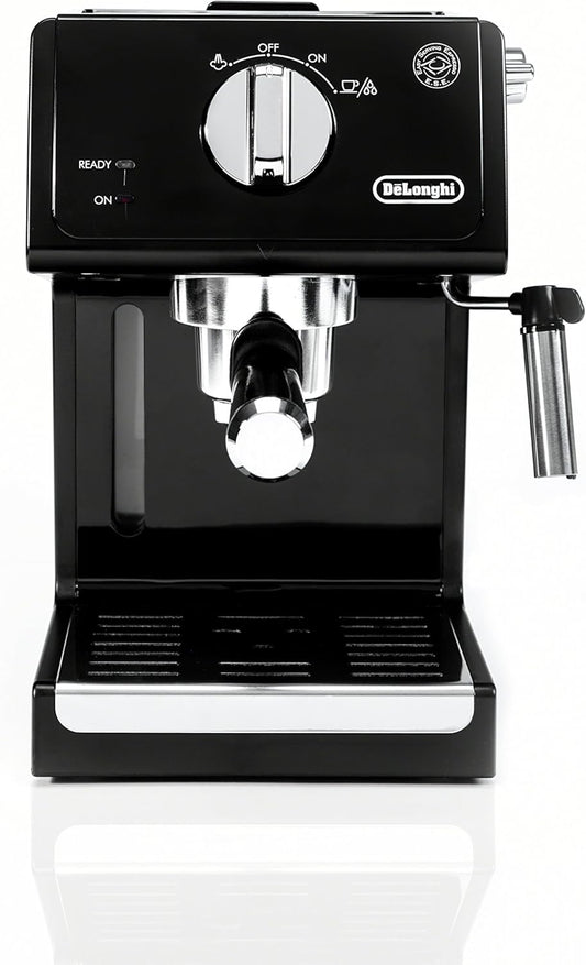 Delonghi ECP3120 De'Longhi 15 Bar Espresso Machine with Advanced Cappuccino System, 9.6 x 7.2 x 11.9 inches, Black/Stainless Steel